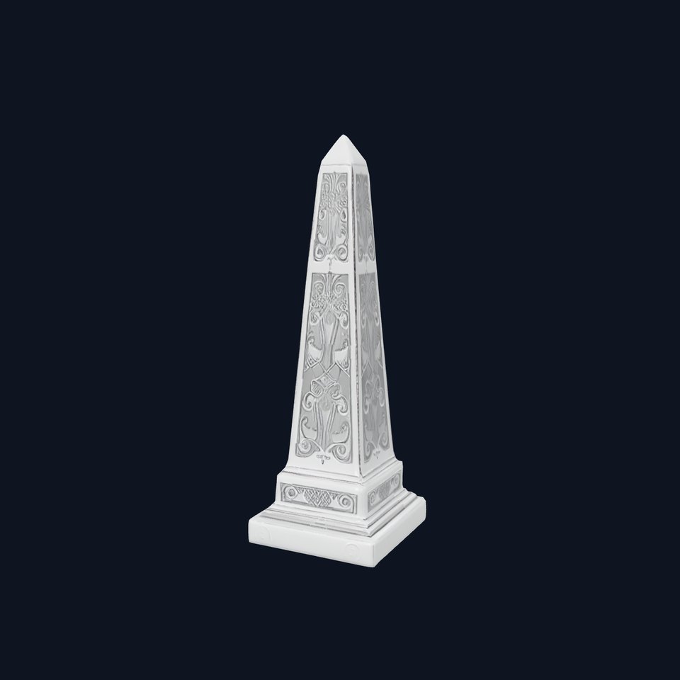 Elegant Silver Obelisk model pack